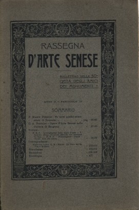 Rassegna d'arte Senese Anno II, Fasc. I 1906