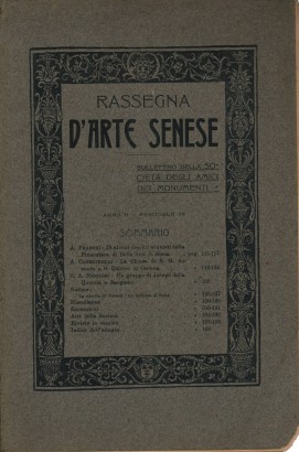 Rassegna d'arte Senese Anno II, Fasc. IV 1906