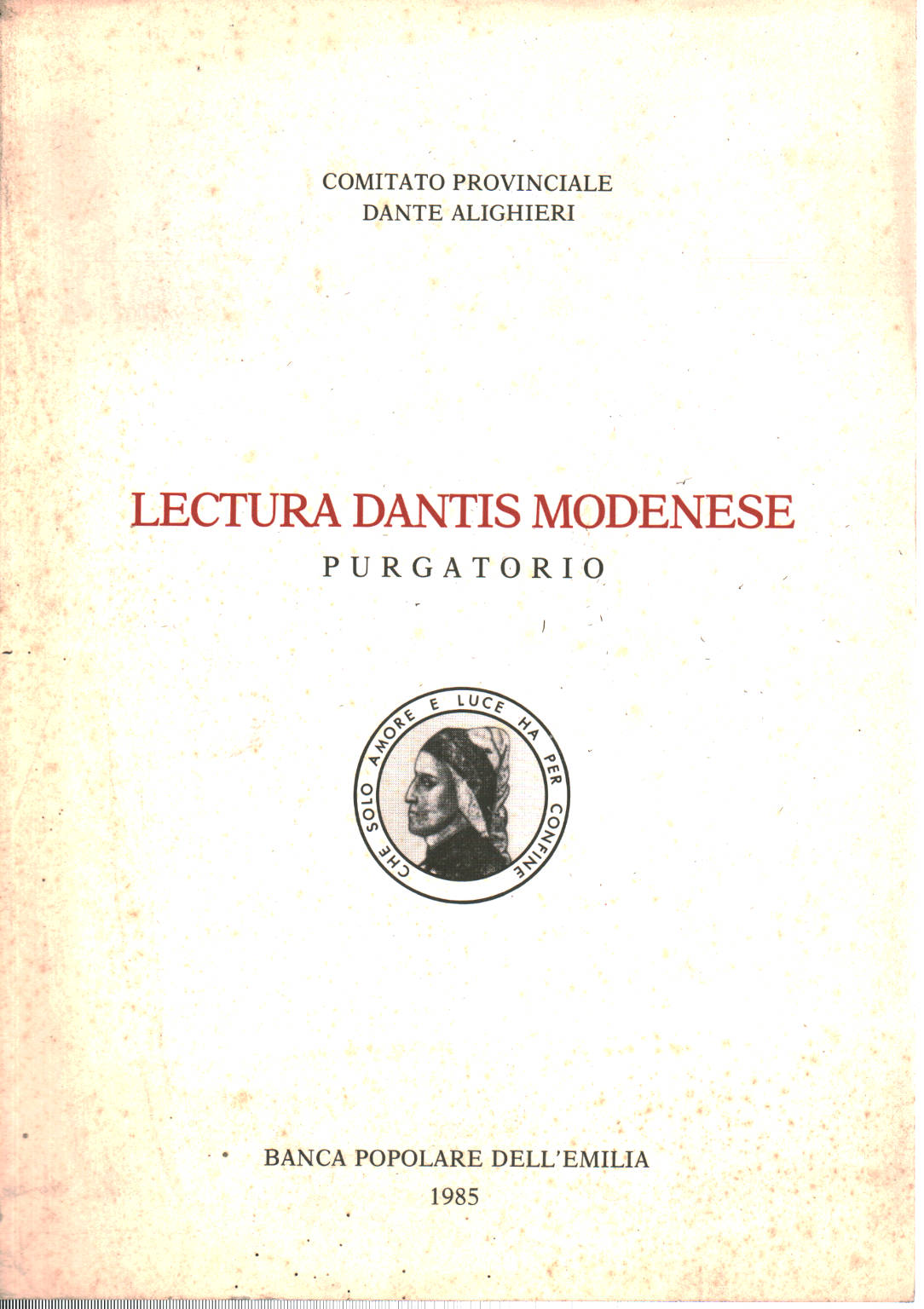 Lectura Dantis modenese Volume secondo