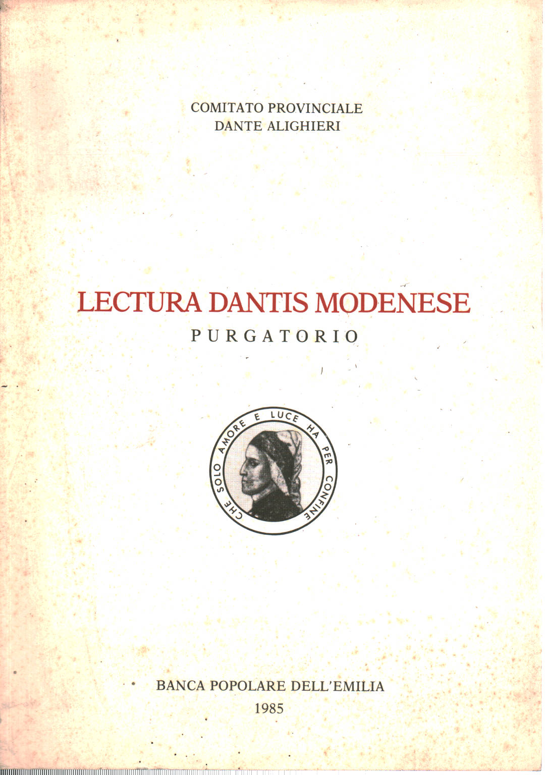 Lectura Dantis modenese Tomo dos, AA.VV.