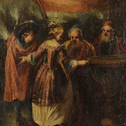 La scène avec les personnages, à partir du XVIIE siècle-en particulier