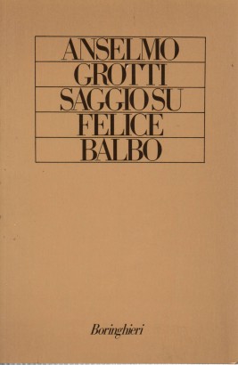 Saggio su Felice Balbo