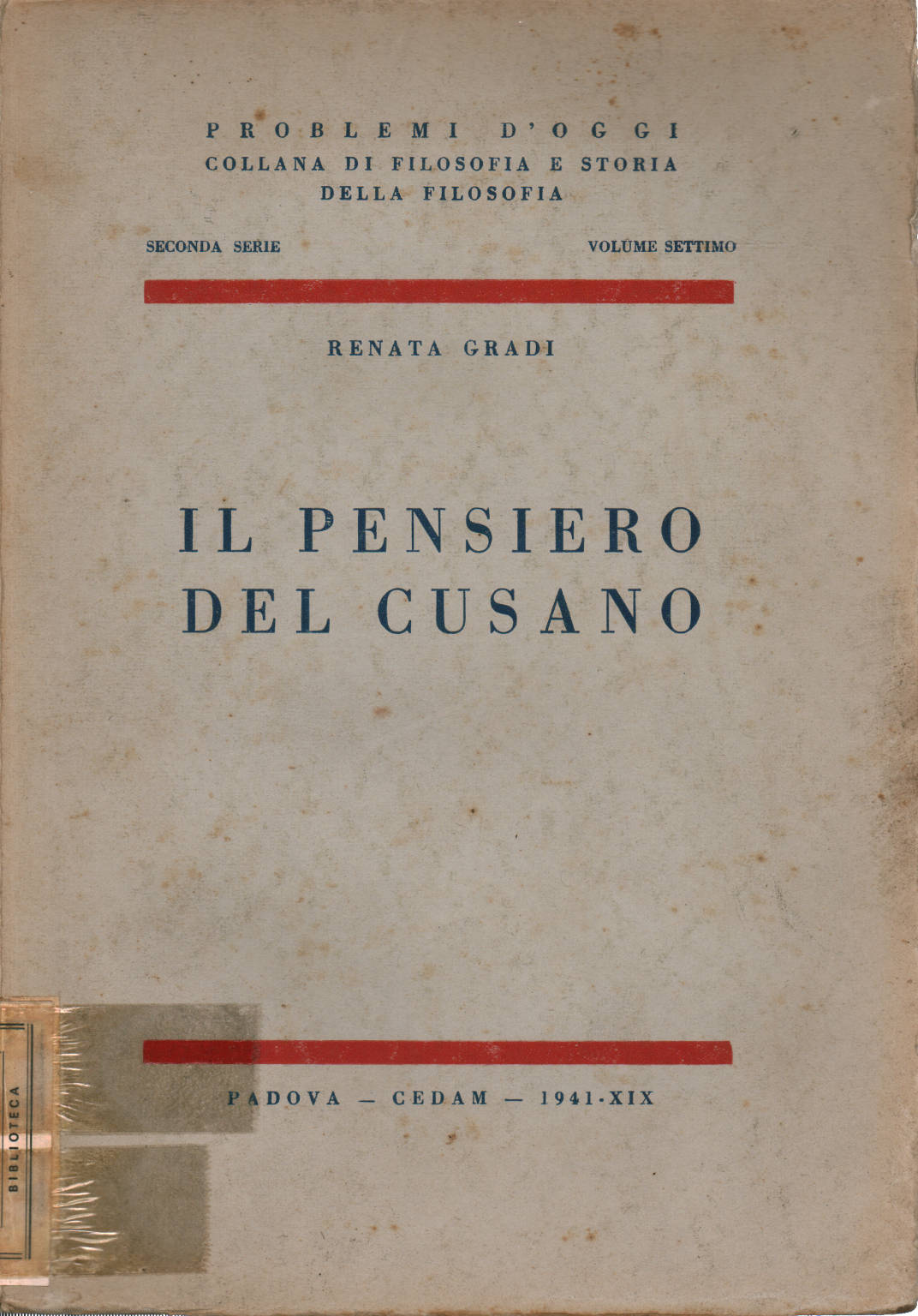 Der Gedanke an Cusano, Renata Gradi