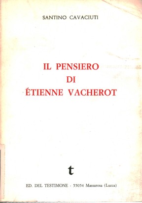 Il pensiero di Étienne Vacherot