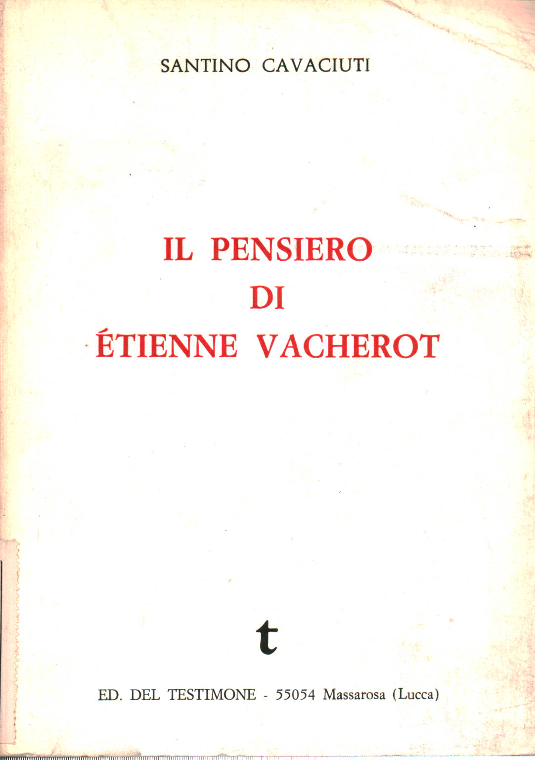 Die Gedanken von Étienne Vacherot, Santino Cavaciuti