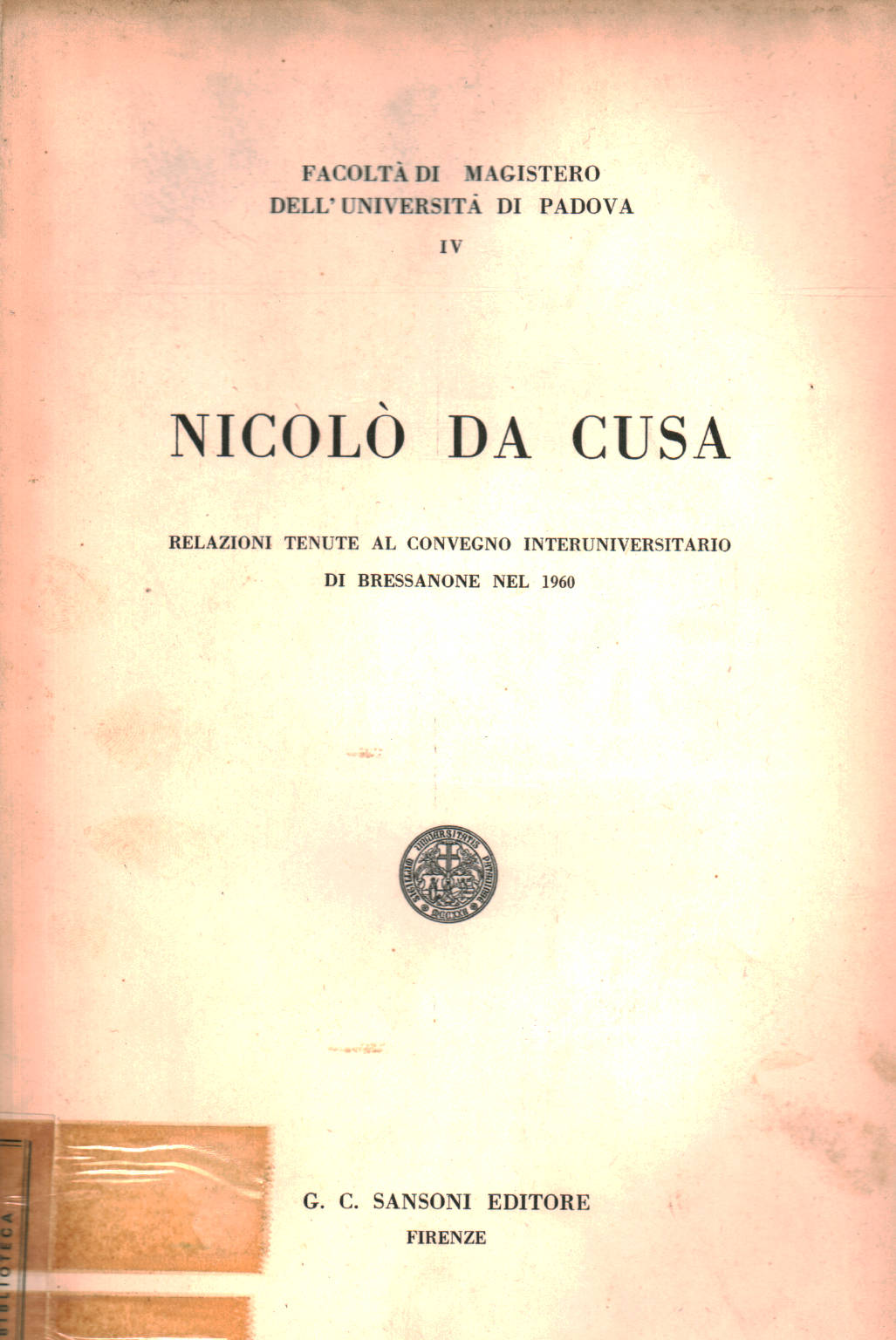 Nicoló Da Cusa, AA.VV.