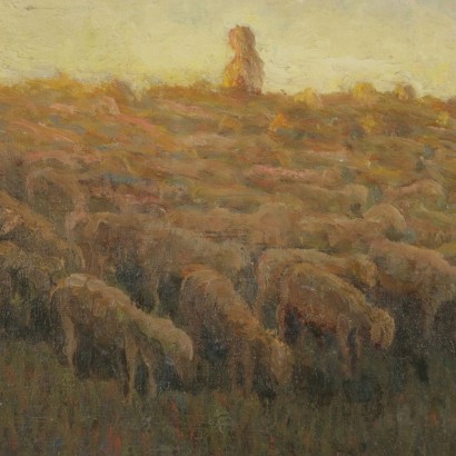 Shepherd with Flock-detail