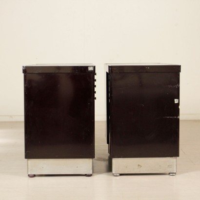 Pair of Desks Lacquered Metal Formica Vintage Italy 1960s