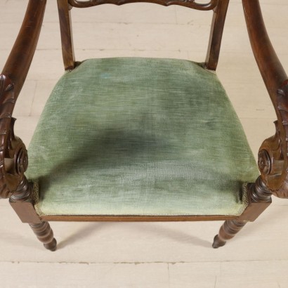 Group of Two Armchairs and Five Chairs-detail