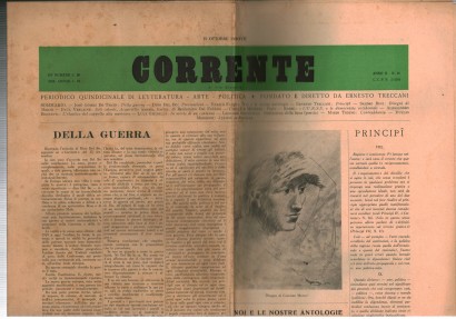 Corrente di Vita Giovanile, periodico quindicinale di Letteratura, Arte, Politica Anno II, n. 18, 15 Ottobre 1939