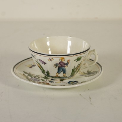 Cup and Plate by Gio Ponti Manufactured in Italy 1930s