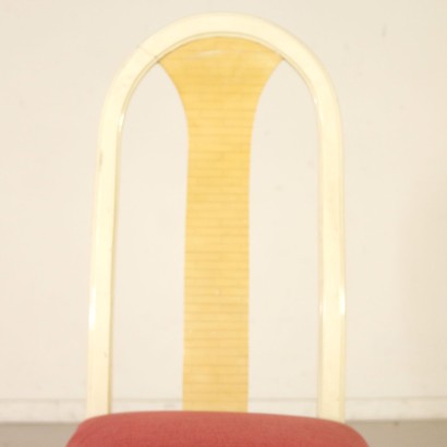 di mano in mano, groupe de chaises, chaises en bois laqué, chaises rembourrées, chaises en tissu, chaises modernes, chaises années 50, chaises italiennes