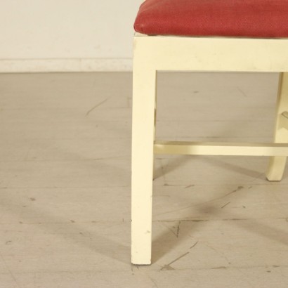 di mano in mano, gruppo di sedie, sedie legno laccato, sedie imbottite, sedie in tessuto, sedie modernariato, sedie anni 50, sedie italia
