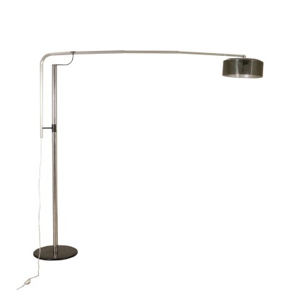 Floor Lamp Metal Aluminium Vintage Manufactured in Italy 1970s