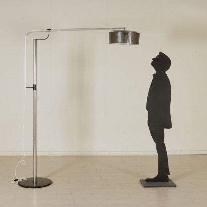 Floor Lamp Metal Aluminium Vintage Manufactured in Italy 1970s