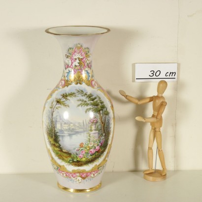 Antiquitäten, Vase, antike Vase, antike Vase, antike italienische Vase, antike Vase, klassizistische Vase, Vase der 900, Porzellanvase.