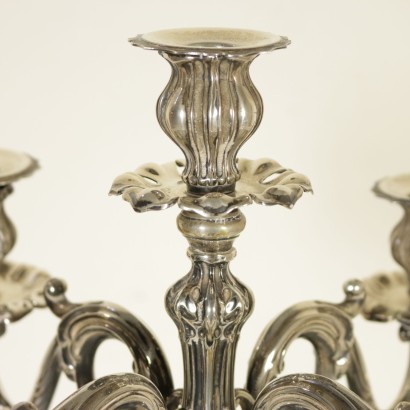 antiquariato, oggetto, antiquariato oggetto, oggetto antico, oggetto antico italiano, oggetto di antiquariato, oggetto neoclassico, oggetto del 900, coppia di candelabri in argento.