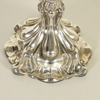 antique, objet, objet antique, objet antique, objet antique italien, objet antique, objet néoclassique, objet du 20ème siècle, paire de candélabres en argent.