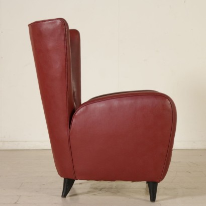 Pair of Armchairs Leatherette Upholstery Vintage Italy 1950s