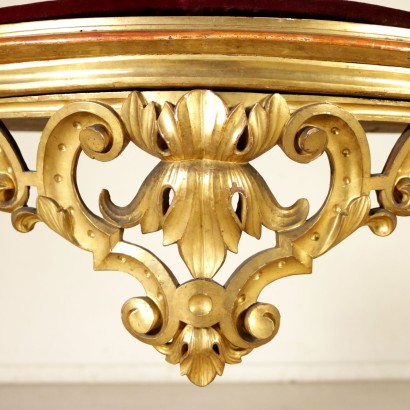 Gilded Console Table Baroque Manufactured in Italy Mid 1800s