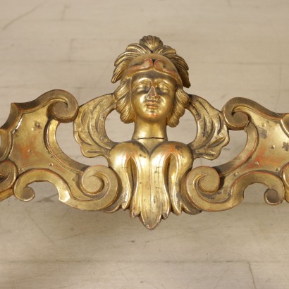 Gilded Console Table Baroque Manufactured in Italy Mid 1800s