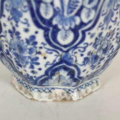 Vase Delft White Blue The Netherlands 18th Century