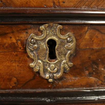 Elegant Lombard Drop-Leaf Secretaire Walnut Italy Mid 1700s