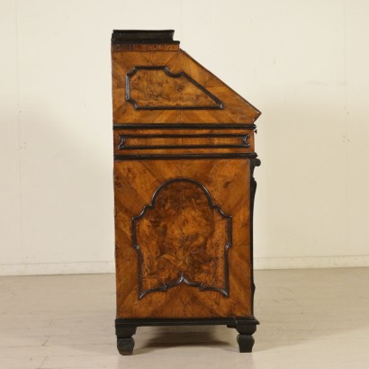 Elegant Lombard Drop-Leaf Secretaire Walnut Italy Mid 1700s