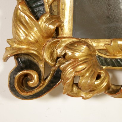 Elegant Gilded Mirror Manufactured in Italy Early 1700s