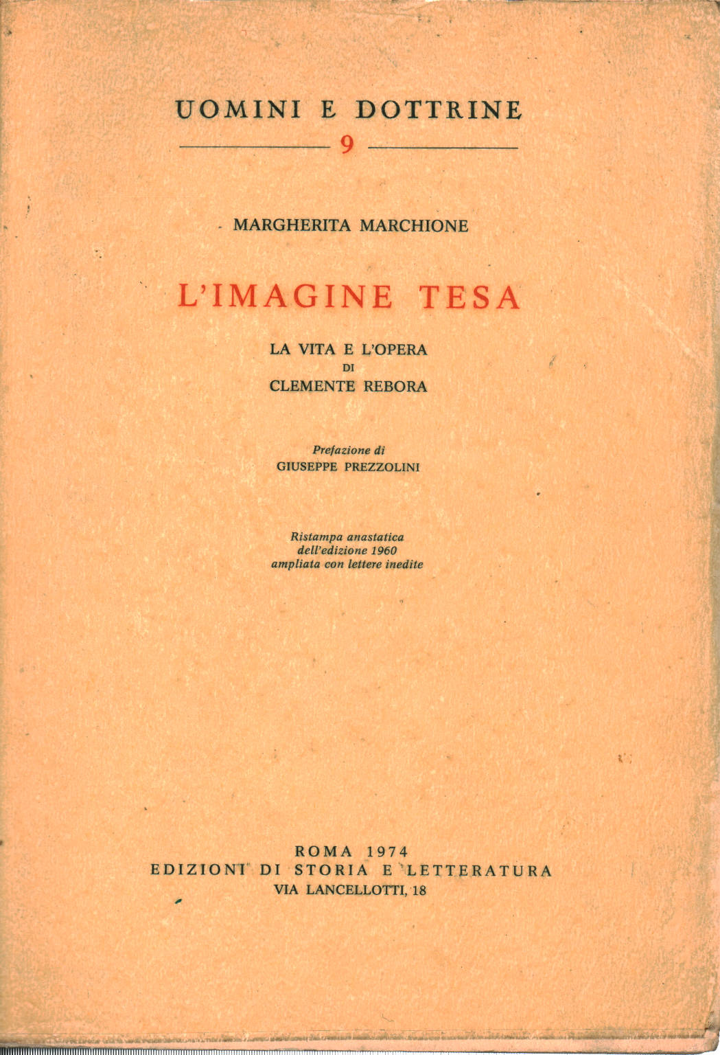 La imagen tensa, Margherita Marchione