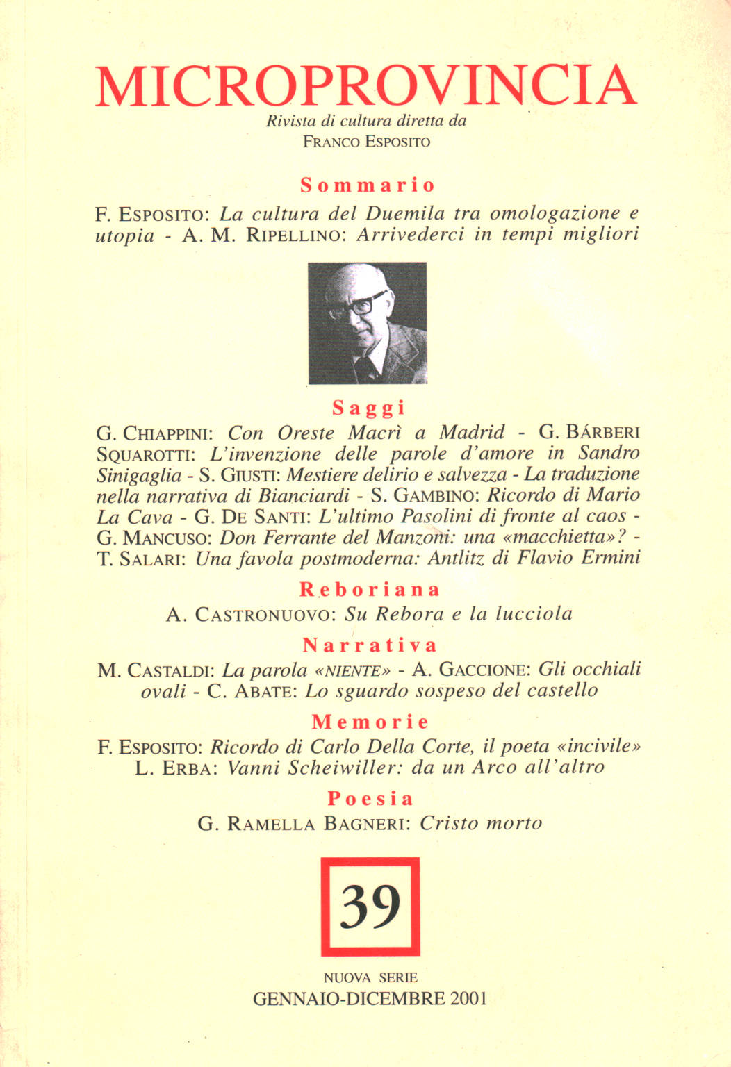 Microprovincia N. 39, AA.VV.