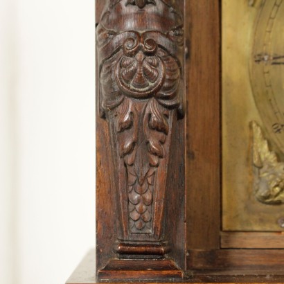 Table Clock Walnut Manufactured in Germany Late 1800s