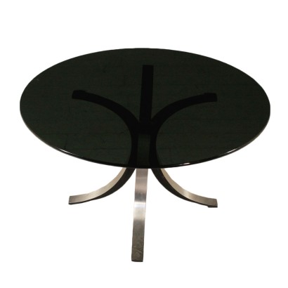 Table Designed for Tecno Steel Aluminium Vintage Italy 1970s