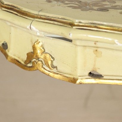 Revival Table Lacquered Gilded Wood Italy First Half of 1900s