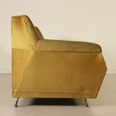 Sofa Foam Padding Velvet Upholstery Vintage Italy 1960s