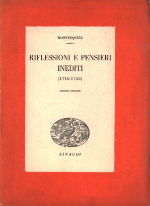Riflessioni e pensieri inediti (1716-1755)