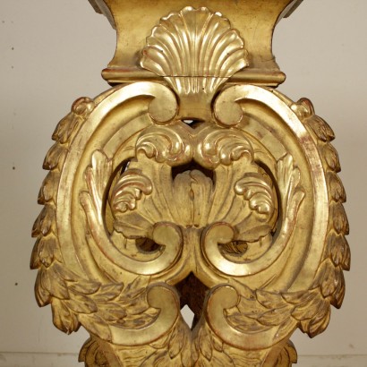 Gilded Vase Stand Manufactured in Italy Early 1700s