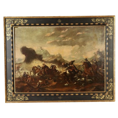 Pintura antigua - Escena de la Batalla