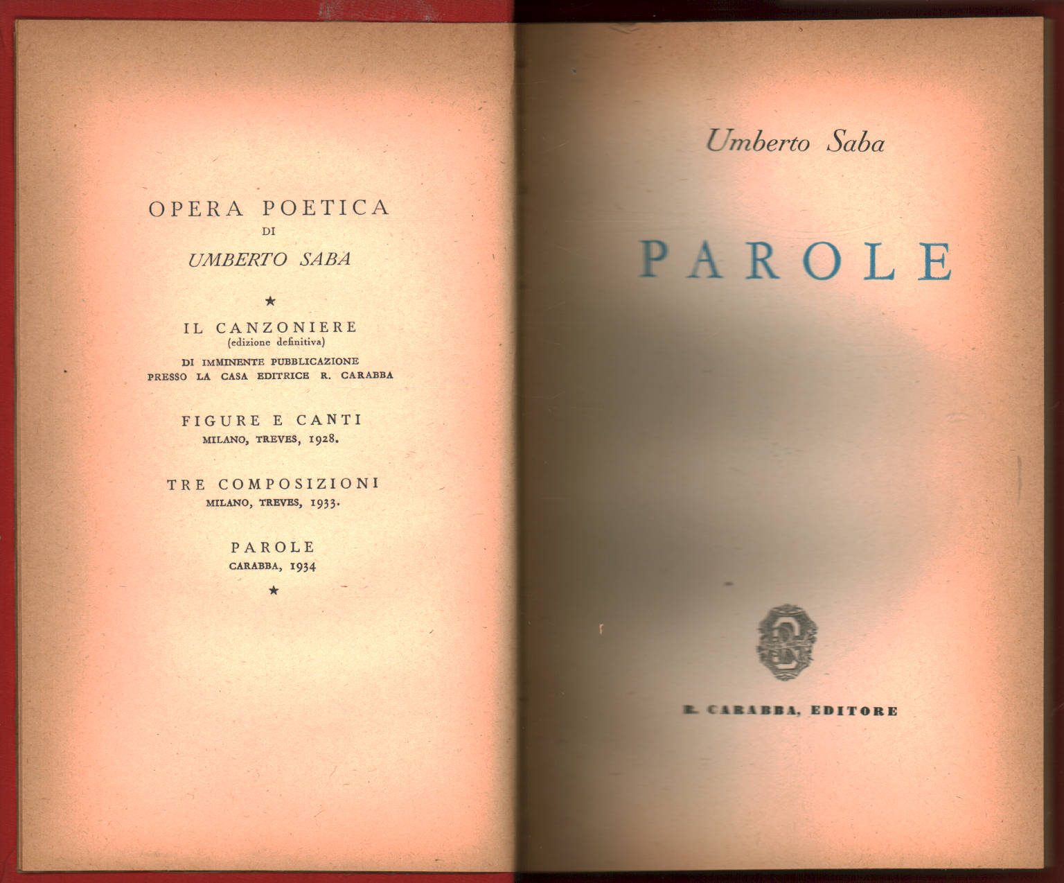 Parole Umberto Saba Poesia Italiana Poesia Libreria Dimanoinmano It