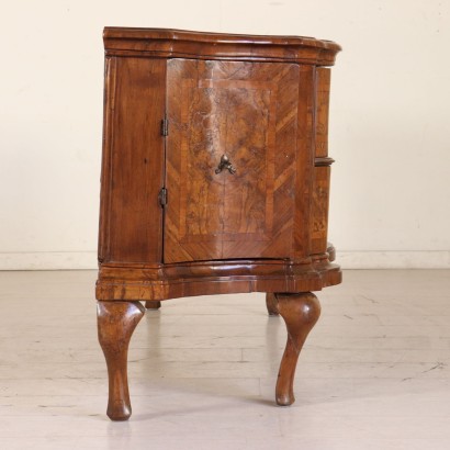 Commode Baroque Tardif Loupe de Noyer Olivier Italie Moitié '700