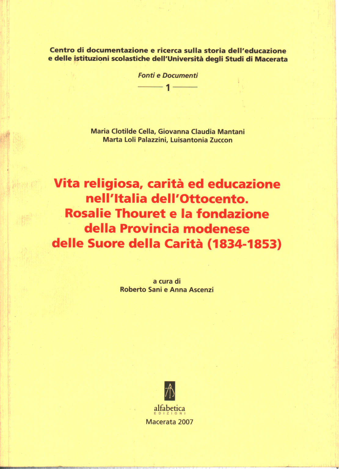 La vida religiosa, de caridad y de educación en Italia , AA.VV