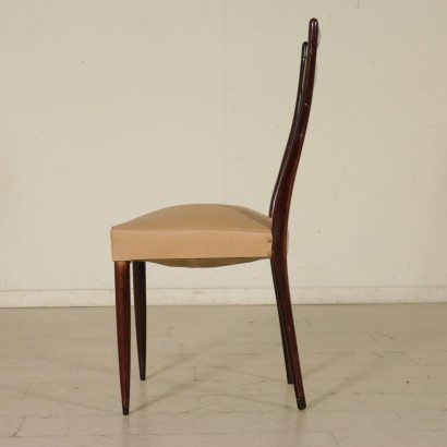 antigüedad moderna, diseño moderno, silla, silla moderna, silla moderna, silla italiana, silla vintage, silla de los años 50, silla de diseño de los 50, grupo de cuatro sillas.