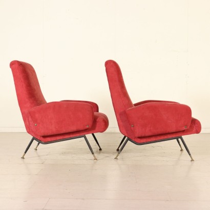 antigüedades modernas, antigüedades de diseño moderno, sillón, sillón de antigüedades modernas, sillón de antigüedades modernas, sillón italiano, sillón vintage, sillón de los años 50-60, sillón de diseño de los años 50-60, par de sillones.