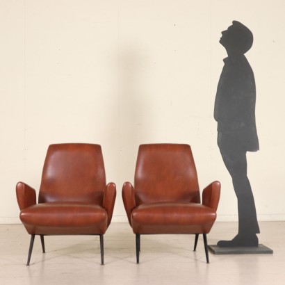 moderne Antiquitäten, moderne Design-Antiquitäten, Sessel, moderne Antiquitäten-Sessel, moderne Antiquitäten-Sessel, italienischer Sessel, Vintage-Sessel, 50er-Sessel, 50er-Design-Sessel, Nino Zoncada-Sessel.