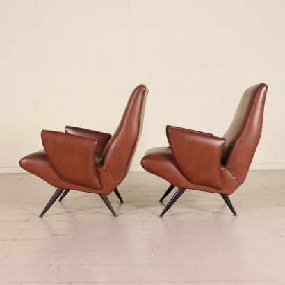 antigüedades modernas, antigüedades de diseño moderno, sillón, sillón de antigüedades modernas, sillón de antigüedades modernas, sillón italiano, sillón vintage, sillón de los años 50, sillón de diseño de los años 50, sillones Nino Zoncada.
