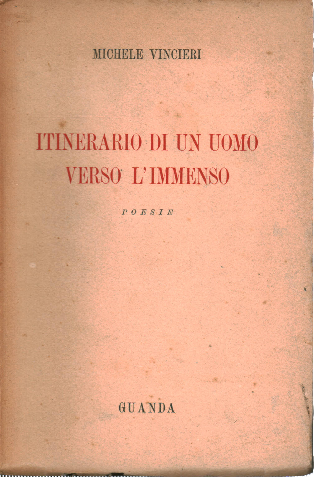 Itinerario di un uomo verso l immenso, Michele Vincieri