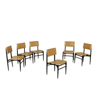 moderne Antiquitäten, modernes Design Antiquitäten, Stuhl, moderner antiker Stuhl, moderner antiker Stuhl, italienischer Stuhl, Vintage Stuhl, 60er Stuhl, 60er Design Stuhl, Gruppe von sechs Stühlen.