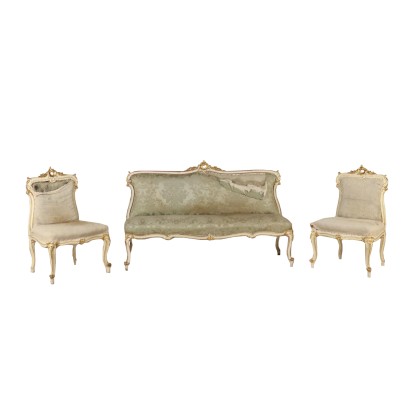 antigüedades, sofás, sofás antiguos, sofás antiguos, sofás italianos antiguos, sofá antiguo, sofá neoclásico, sofá 900, sofá y dos sillas estilo rococó.