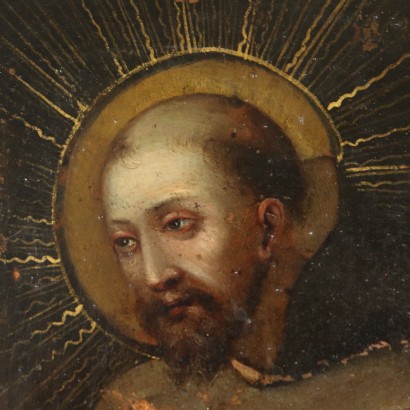 St. Francis Worshiping the Crucifix Oil on Copper Late 1500s