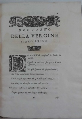 Del parto della Vergine libri tre tradotti in versi Toscani da Giovanni Giolito de' Ferrari